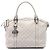Gucci Guccissima GG Charm Dome Satchel in Weiß, Größe Medium