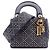 Dior Blue Mini Denim Cannage Studded Supple Lady Dior Blu navy