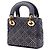 Dior Blue Mini Denim Cannage Studded Supple Lady Dior Blu navy - vista 2