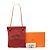 Beauty case Hermès Red Toile Aline MM Rosso - vista 8