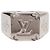 Louis Vuitton Monogram Siegelring aus silberfarbenem Messing M
