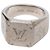 Louis Vuitton Monogram Siegelring aus silberfarbenem Messing M - Ansicht 4