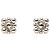 Orecchini Chanel Silver Brass Floral Strass Push Back Argento - vista 2