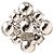 Orecchini Chanel Silver Brass Floral Strass Push Back Argento - vista 3