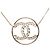 Collana con pendente rotondo Chanel Gold CC placcato oro e strass D'oro