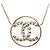 Collana con pendente rotondo Chanel Gold CC placcato oro e strass D'oro - vista 2