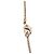 Collana con pendente rotondo Chanel Gold CC placcato oro e strass D'oro - vista 3
