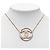Collana con pendente rotondo Chanel Gold CC placcato oro e strass D'oro - vista 5