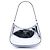 Borsa a tracolla Cleo in pelle Spazzolato argento Prada