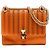 Fendi Orange Small Vitello Grace Openwork Kan I Crossbody