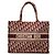 Dior Red Medium Oblique Bestickte Canvas Book Tote Rot