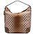 Borsa a tracolla Gucci Brown GG Lurex Heart Bit Marrone Bronzo