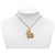 Collana con pendente coniglio in resina placcato oro CC Gold Chanel D'oro - vista 5