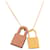 Hermès Collier pendentif O Kelly en plaqué or Gold et cuir Swift Doré  - vue 3