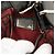 Fendi Red Zucchino Canvas Oyster Hobo Rosso - vista 5
