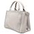 Borsa Prada Gray Small Denim Canapa Bijoux and Grommet Marrone Grigio - vista 2