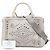 Borsa Prada Gray Small Denim Canapa Bijoux and Grommet Marrone Grigio - vista 7