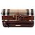 Clutch Adeline Fold Over in tela House Check beige e pelle Burberry
