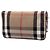 Clutch Adeline Fold Over in tela House Check beige e pelle Burberry - vista 2