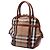 Borsa Burberry Brown Medium House Check Canvas Bridle Orchard Marrone Marrone chiaro - vista 2