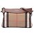 Borsa a tracolla Burberry Derby Peyton in tela House Check marrone Marrone chiaro