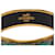Bracelet jonc en émail noir à imprimé large Hermès 65 Turquoise  - vue 4