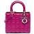 Lady Dior en agneau cannage rose, taille Medium