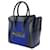 Céline Borsa Celine Luggage Micro Shopper Nero Blu - vista 2