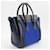 Céline Borsa Celine Luggage Micro Shopper Nero Blu - vista 3