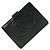 Cartera de piel de cordero negra de dos pliegues Chanel Negro