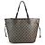 Borsa Louis Vuitton Damier Neverfull MM Marrone