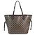 Borsa Louis Vuitton Damier Neverfull MM Marrone - vista 2
