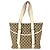 Borsa a tracolla tote Gucci 145971 GG Logo Bianco Beige