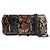 Zadig & Voltaire Rockstud Clutch aus Python-Print Leder Braun Python drucken