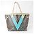 Borsa Tote in tela marrone Louis Vuitton - vista 2