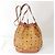 Borsa a tracolla in pelle stile MCM Visetos Marrone - vista 2