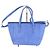 Borsa Tote in pelle blu Salvatore Ferragamo
