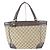 Borsa tote Gucci marrone in tela GG e pelle