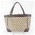 Borsa tote Gucci marrone in tela GG e pelle - vista 2