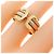 Anello Cartier 2C in oro tricolore 18K - vista 5