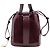 NUOVA BORSA A SECCHIO LANCEL ELLES A13359 S IN CAMOSCIO E PELLE Bordò - vista 2
