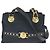 Borsa Tote a Spalla in Nylon e Pelle Versace Nero