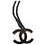 Timeless Collana Chanel con logo CC in resina nera e metallo argento D'oro Metallico - vista 4