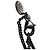 Timeless Collana Chanel con logo CC in resina nera e metallo argento D'oro Metallico - vista 7