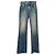 Alessandra Rich Flared Jeans in Light Blue Cotton Denim