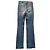 Alessandra Rich Flared Jeans in Light Blue Cotton Denim - view 2