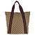 Borsa Tote Gucci GG Canvas Sherry Line Marrone Beige - vista 2