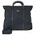 Borsa Tote 2way in Nylon e Pelle Tessuto Prada Nero