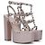 Valentino Garavani Sandali con zeppa e borchie Beige - vista 3