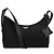 Borsa Hobo MCM Aren Small in nylon riciclato e pelle con stampa monogramma Nero